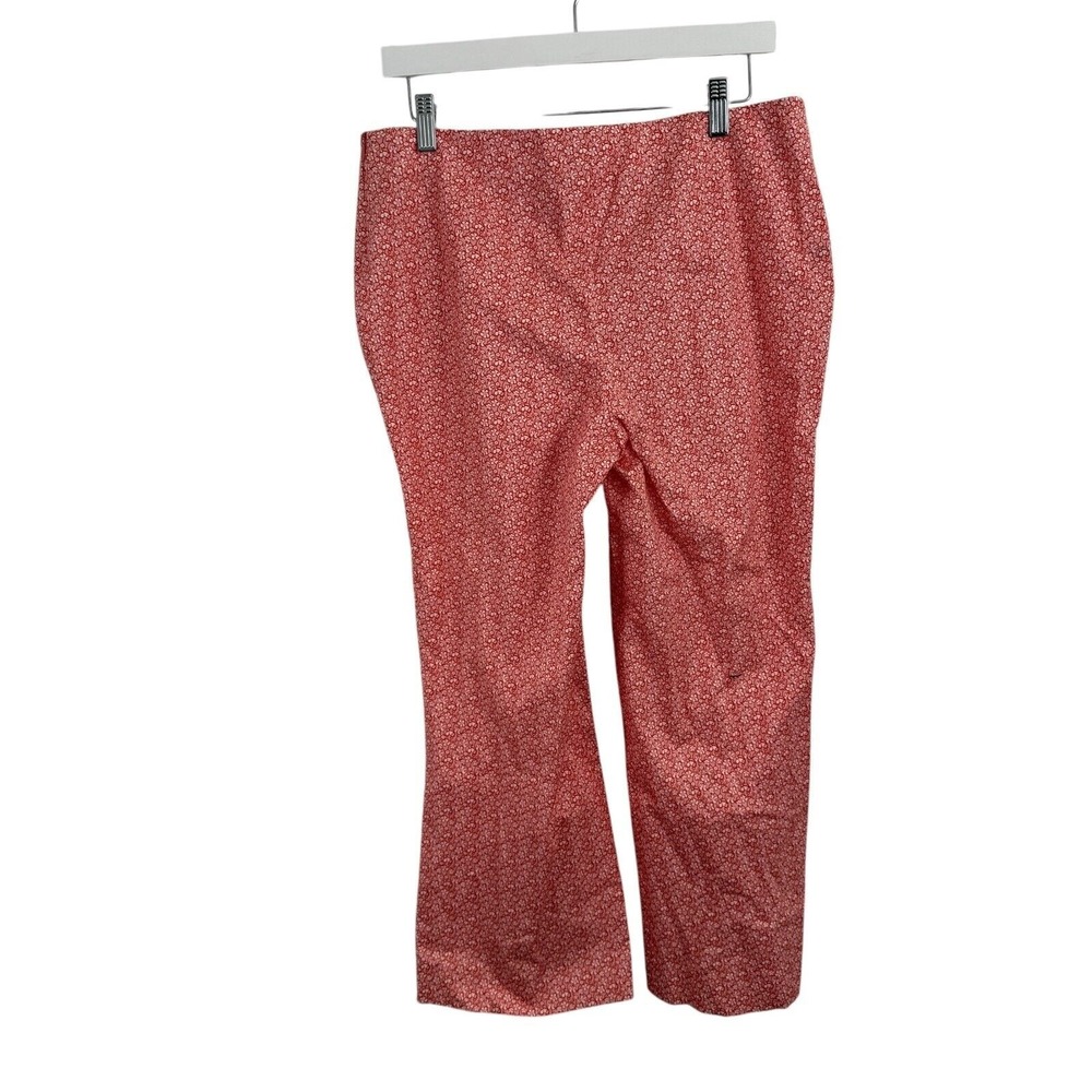 Piazza Sempione Audrey Pink Orange Floral Pants Preppy Office Womens 46 US 10 - Picture 4 of 7